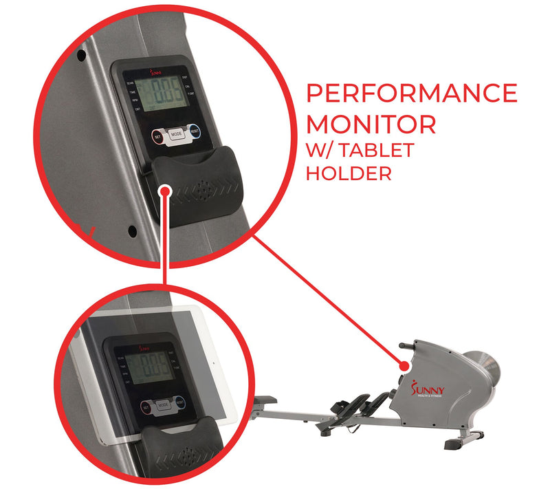 Sunny Health & Fitness Flywheel Rowing Machine — View 4