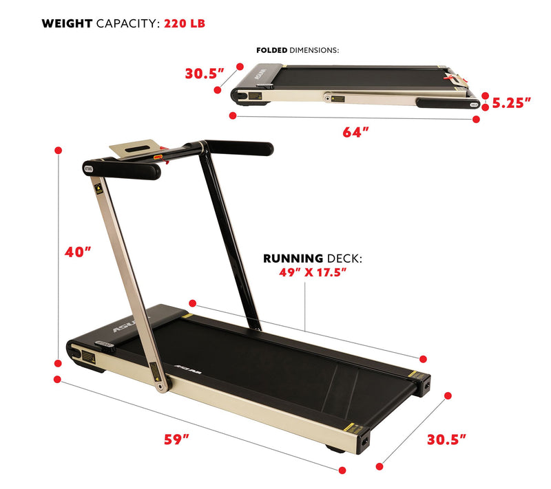 Asuna Slim Folding Motorized Treadmill — View 5