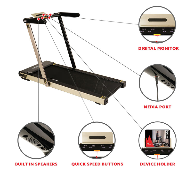 Asuna Slim Folding Motorized Treadmill — View 3