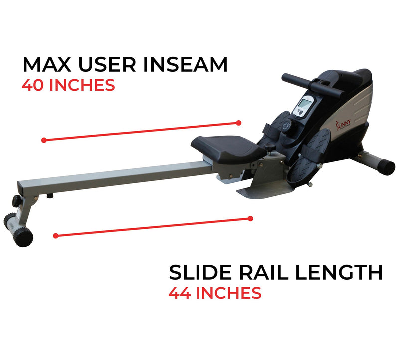 Sunny Health & Fitness Dual-Function Magnetic Rowing Machine — View 7