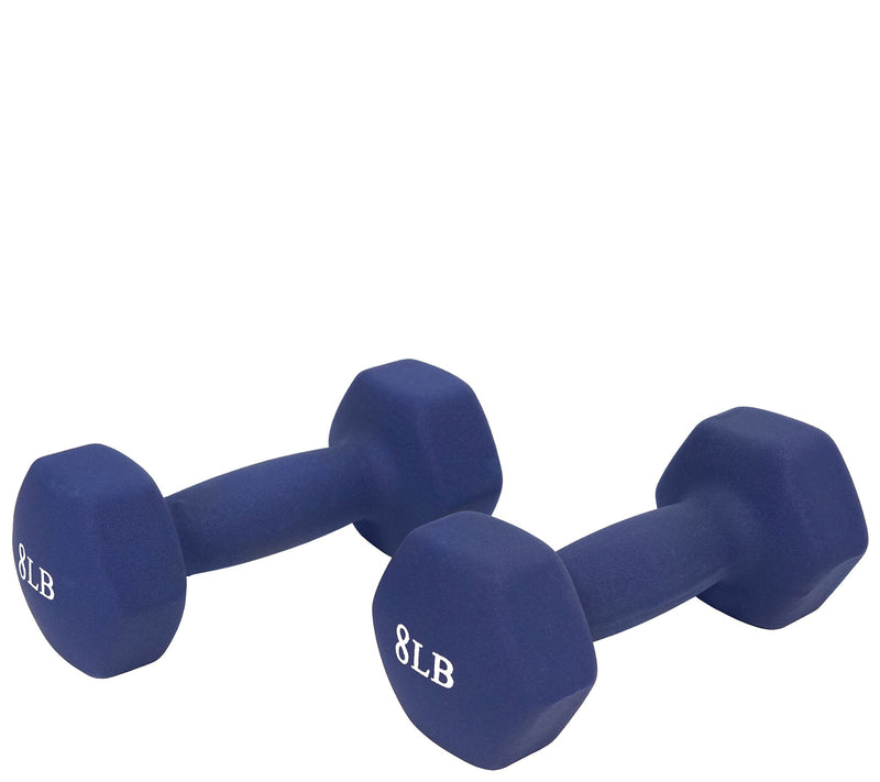 Sunny Health & Fitness Set of (2) 8-lb NeopreneDumbbells — View 2