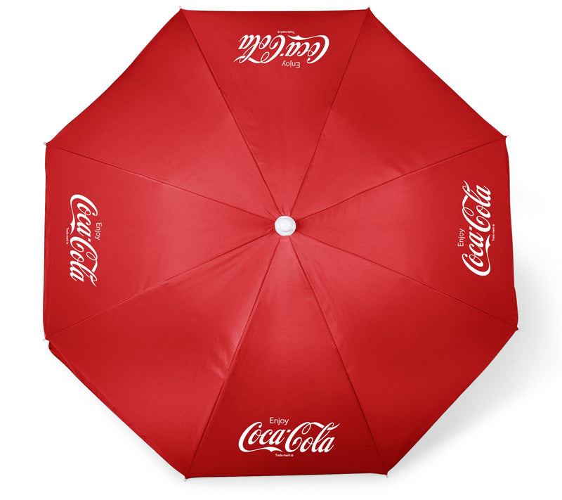Picnic Time Coca-Cola 5.5 ft. Portable Beach Umbrella — View 2