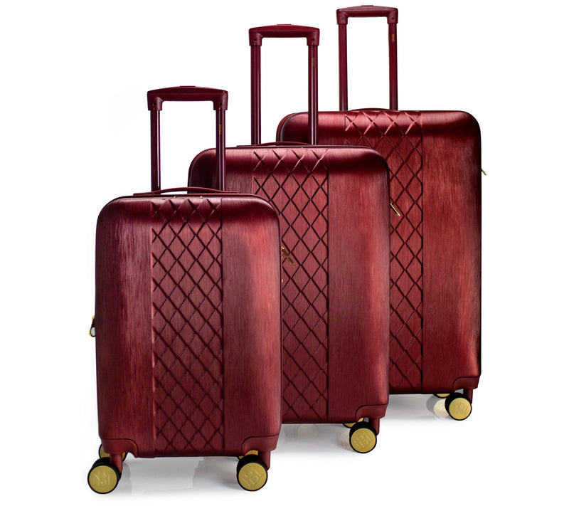 Badgley Mischka Diamond 3-Piece Hard ExpandableLuggage Set — View 6