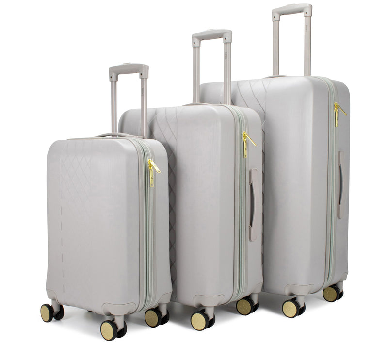 Badgley Mischka Diamond 3-Piece Hard ExpandableLuggage Set — View 7
