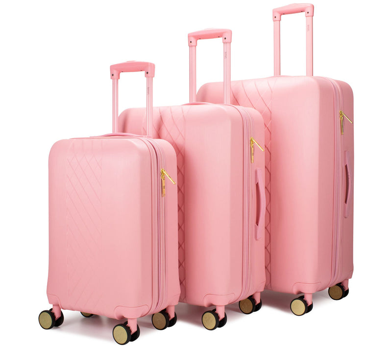 Badgley Mischka Diamond 3-Piece Hard ExpandableLuggage Set — View 11