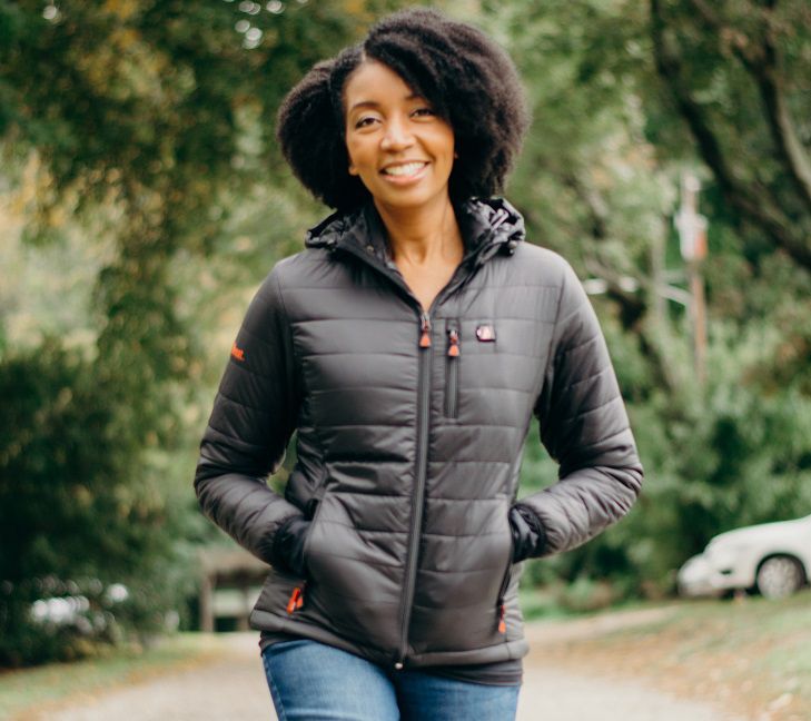 ActionHeat Women's 5V Battery-Heated Puffer Jacket W/ Hood — View 6