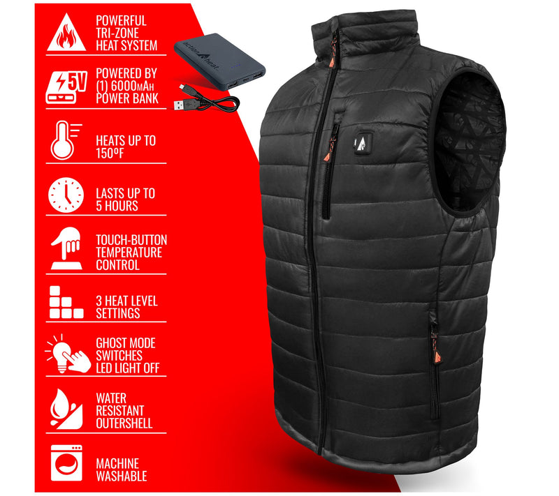 ActionHeat Women's 5V Battery-Heated Puffer Vest — View 4