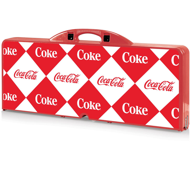 Picnic Time Checkered Coke Picnic Table Portable Folding Tabl — View 2