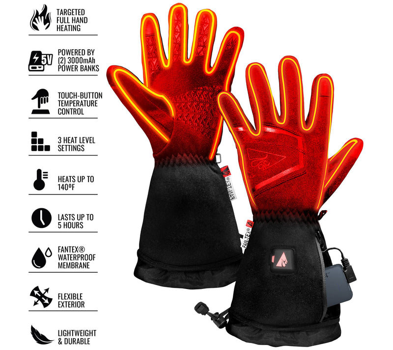 ActionHeat Women's 5V Battery Heated Featherweight Glove — View 5