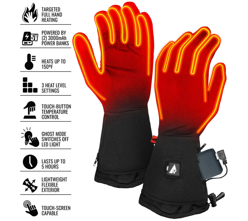 ActionHeat Men's 5V Battery Heated Glove Liners — View 5