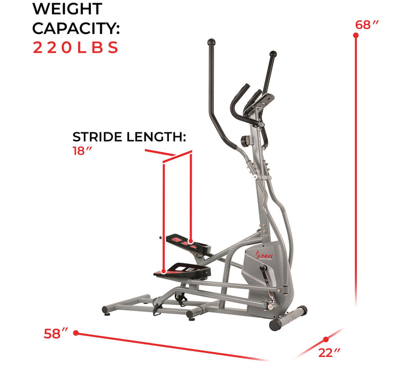 Sunny Health & Fitness Magnetic Elliptical Trainer — View 7