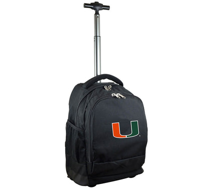 NCAA 19" Black Premium Wheeled Backpack