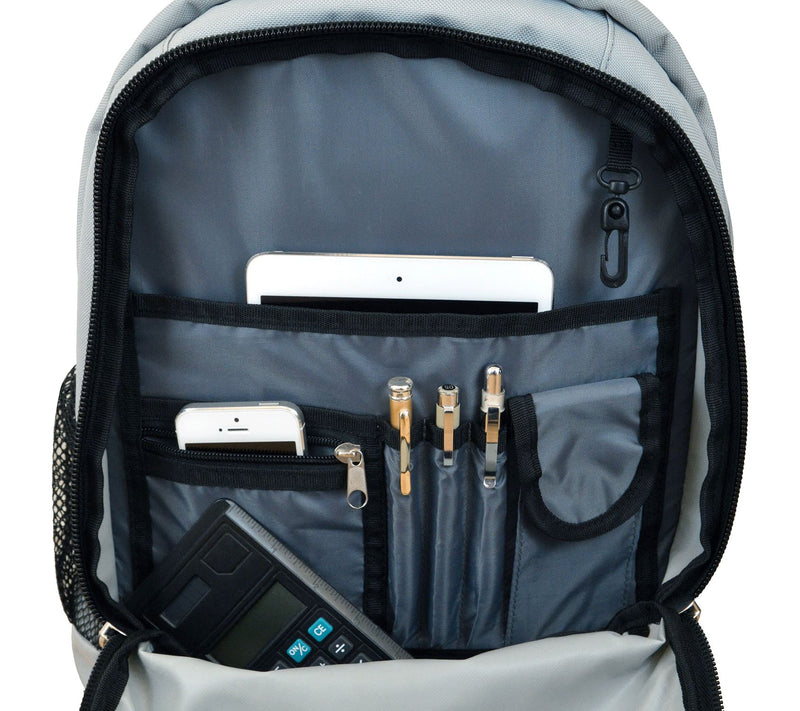 NCAA 19" Gray Premium Wheeled Backpack — View 5