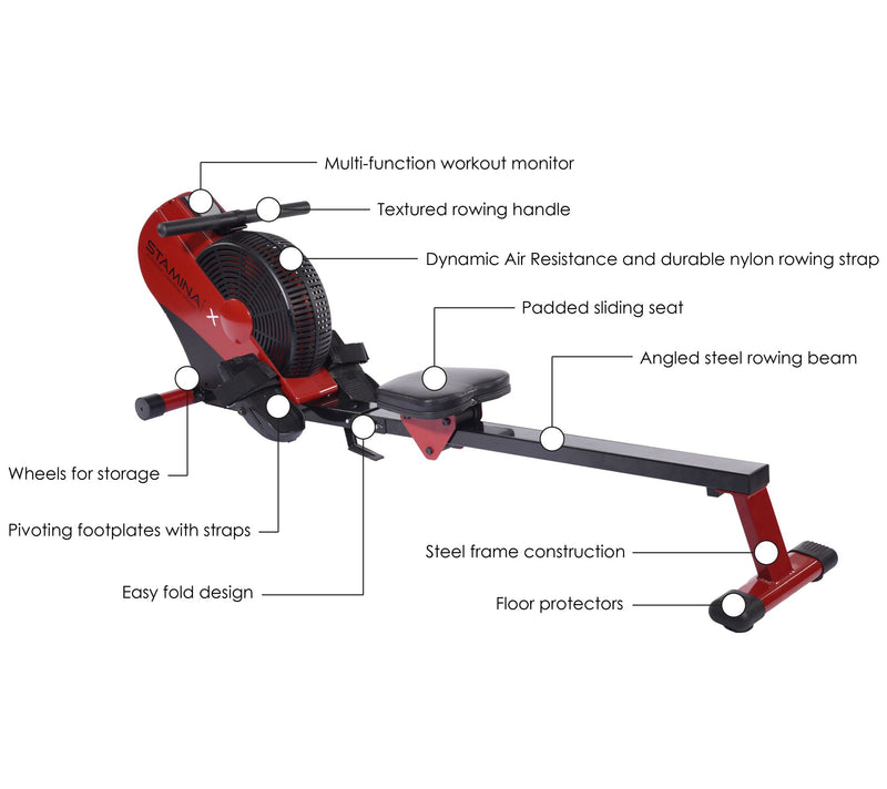 Stamina X Air Rower 1401 — View 2