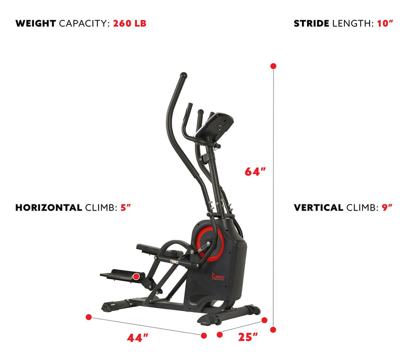 Sunny Health & Fitness Premium Cardio Climber -SF-E3919 — View 5