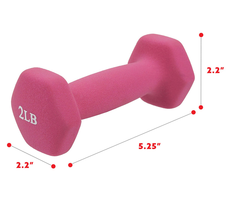 Sunny Health & Fitness Neoprene 2-lb Dumbbell Pair — View 4