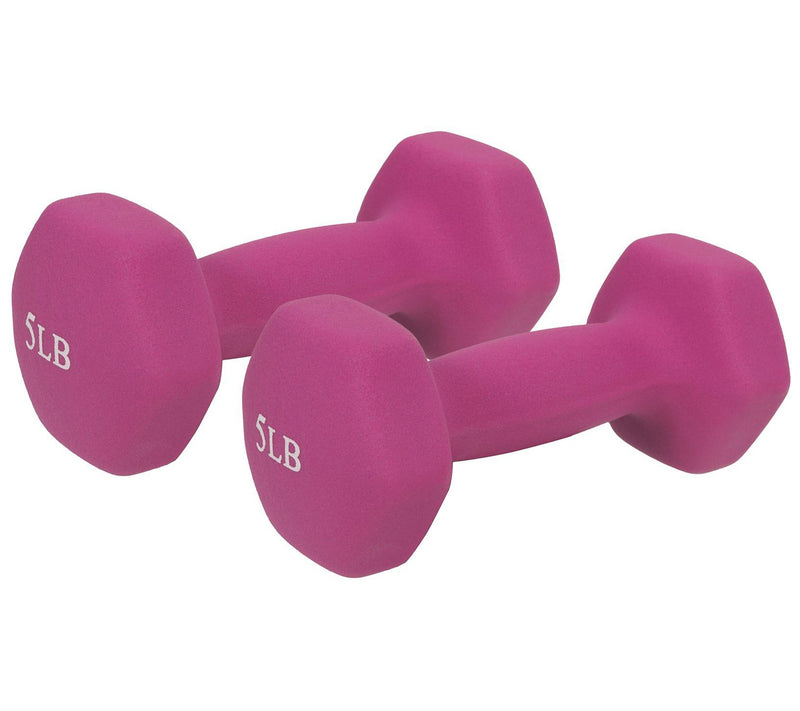 Sunny Health & Fitness Neoprene 5-lb Dumbbell Pair — Main view