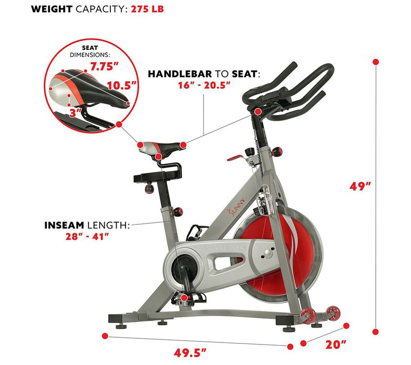Sunny Health & Fitness Pro II Indoor Cycling Bike SF-B1995 — View 6