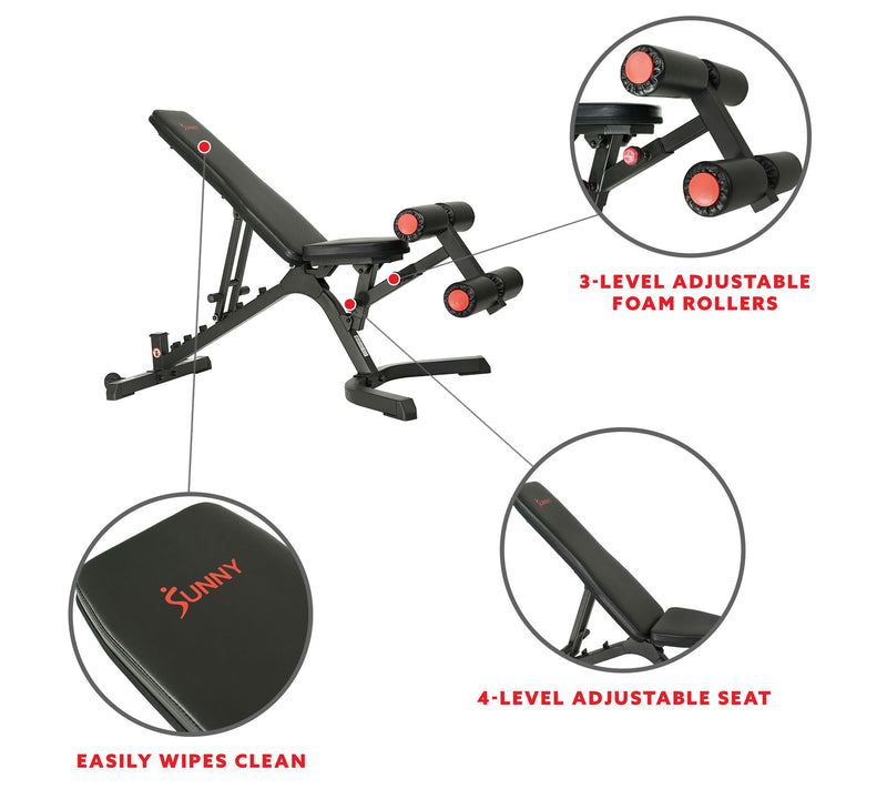 Sunny Health & Fitness Adjustable Weight BenchSF-BH6920 — View 4