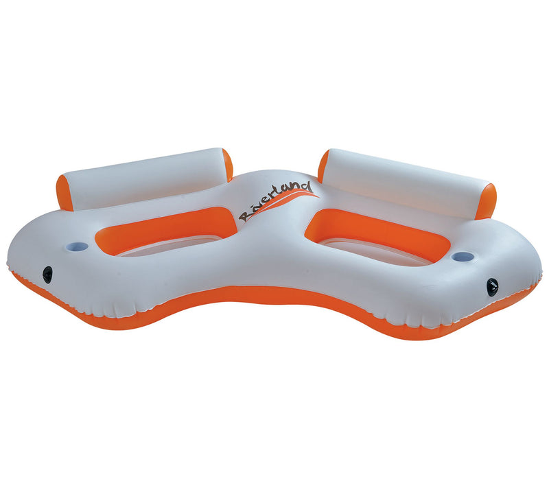 Pool Central 85 " White Riverla nd Pool Sofa fo r Two — Main view