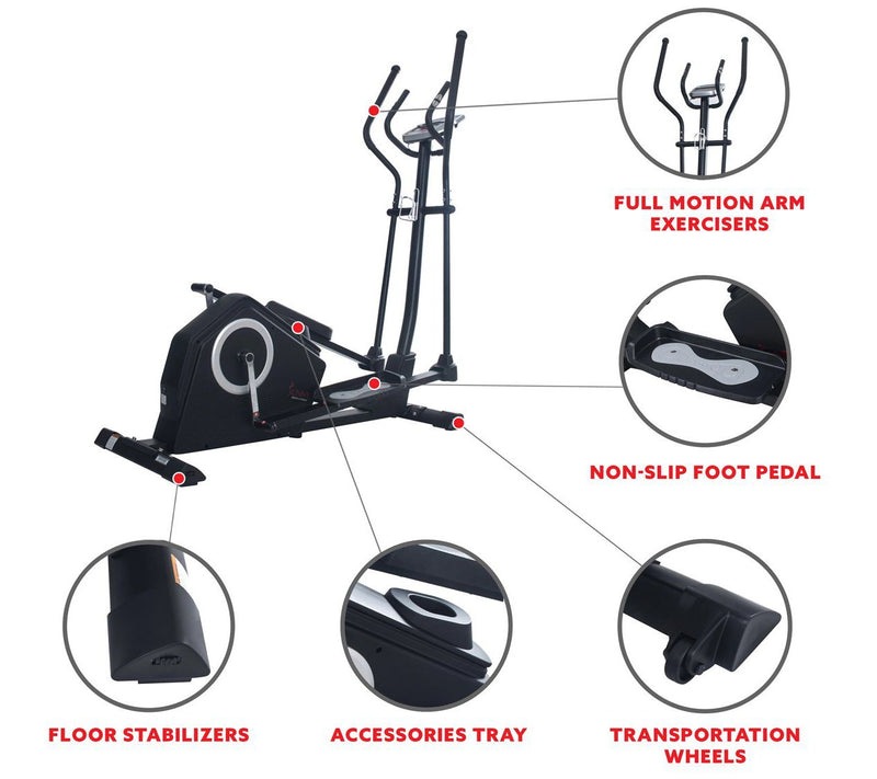Sunny Health & Fitness Programmable EllipticalSF-E3890 — View 4