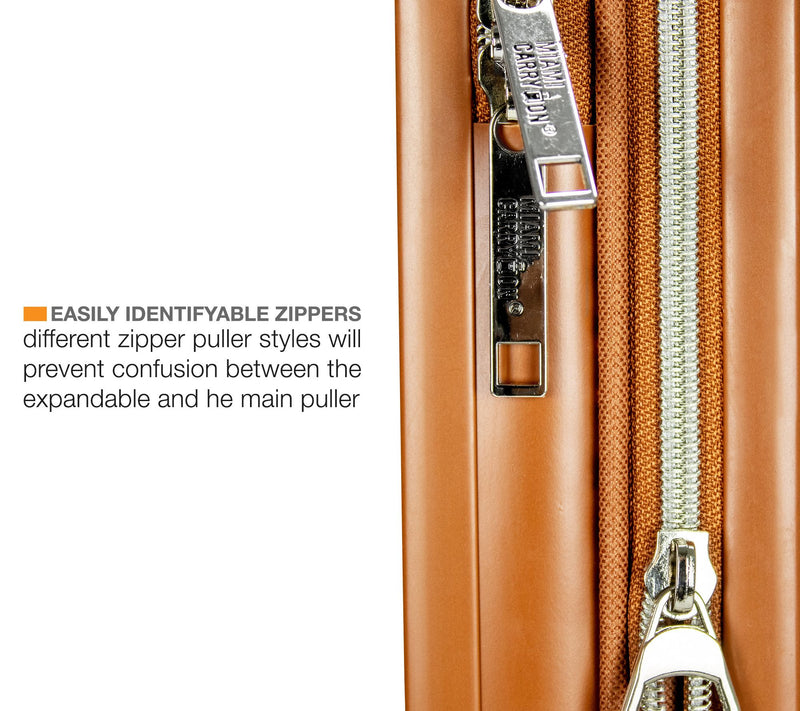 Miami Carryon Collins 3 Piece Expandable Retr oLuggage Set — View 12