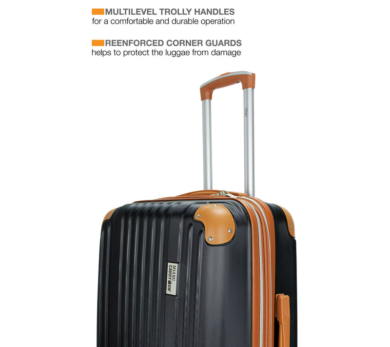 Miami Carryon Collins 3 Piece Expandable Retr oLuggage Set — View 9