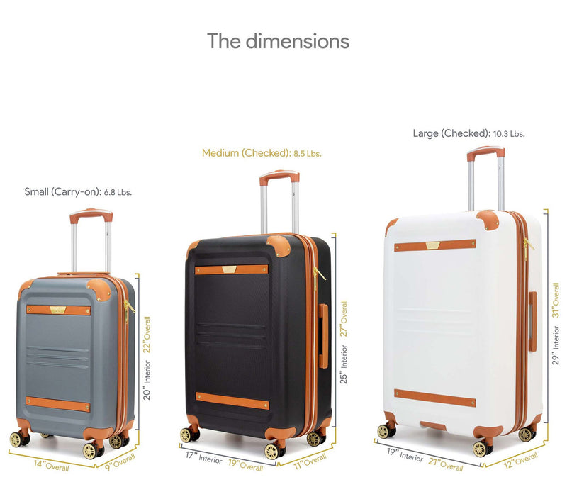 ITALIA 3-Piece Expandable Spinner Luggage Set — View 16