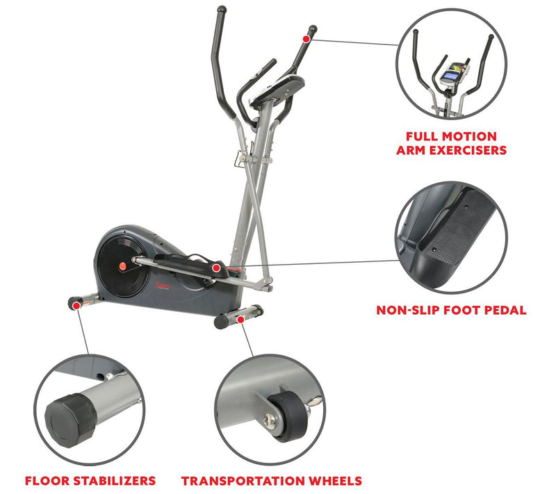 Sunny Health & Fitness 11.5 Stride Elliptical Trainer — View 4