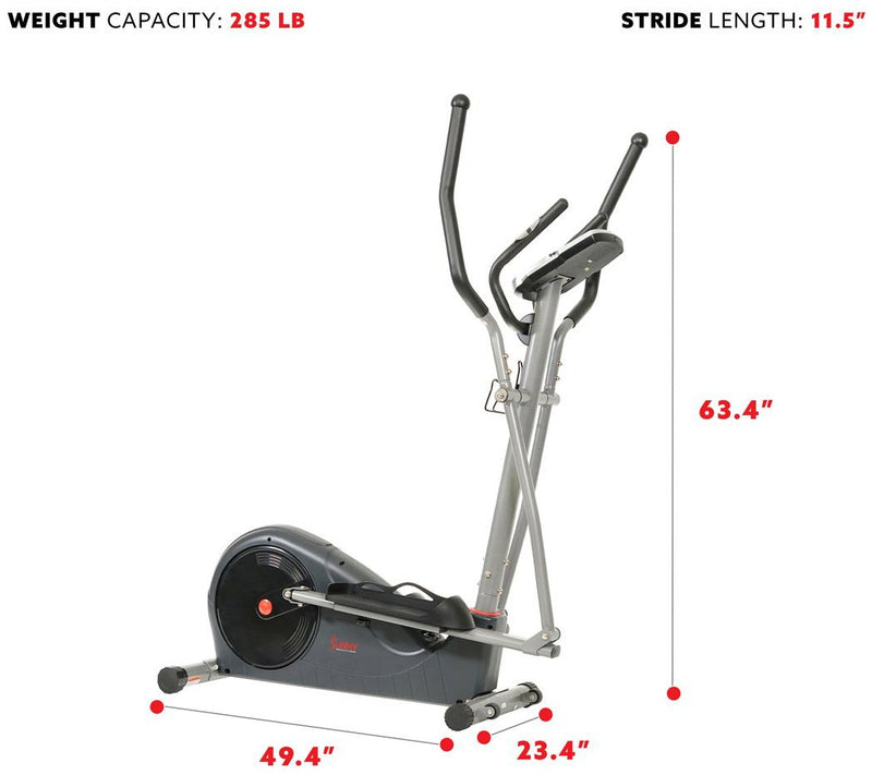 Sunny Health & Fitness 11.5 Stride Elliptical Trainer — View 5