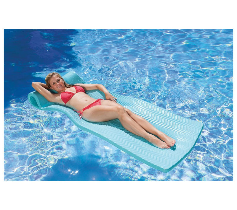 Northlight 74" Floating Foam Pool Mattress Float w/ Head Rest — View 12