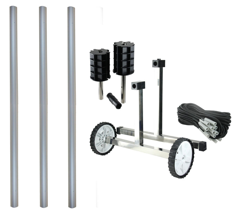 8' x 3" Pool Cover Reel System with Tubes — Main view