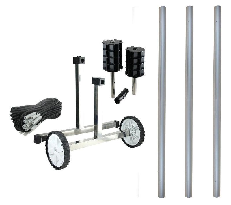 8' x 3" Pool Cover Reel System with Tubes — View 4