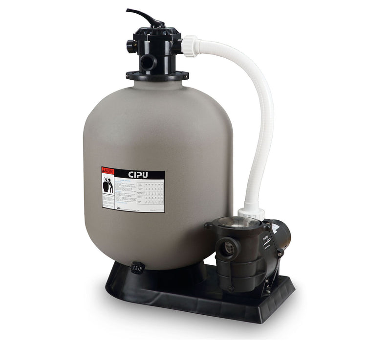 19" Above-Ground Swimming Pool Sand Filter System with 1 HP — View 3