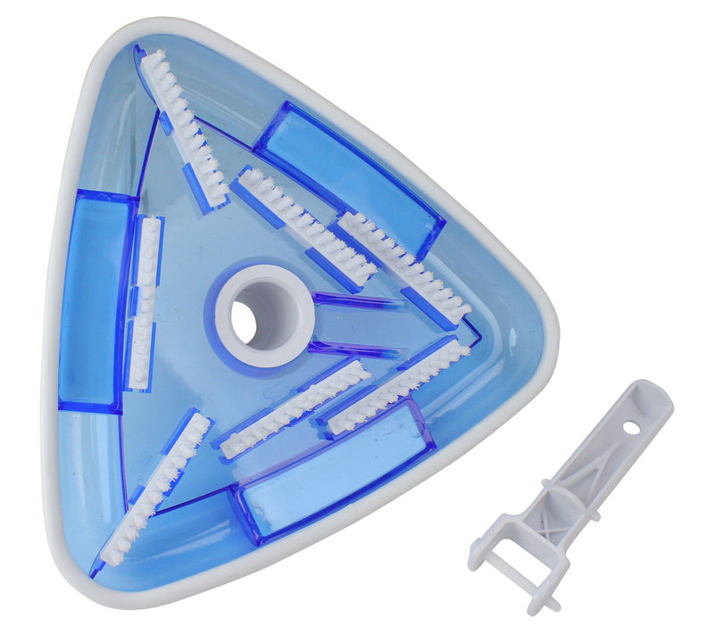 11" Blue and White Deluxe Triangular Swimming Pool Vacuum Head — View 4