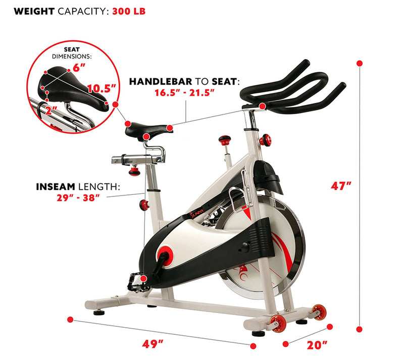 Sunny Health & Fitness SF-B1509 Belt Drive Premium Indoor Bike — View 5