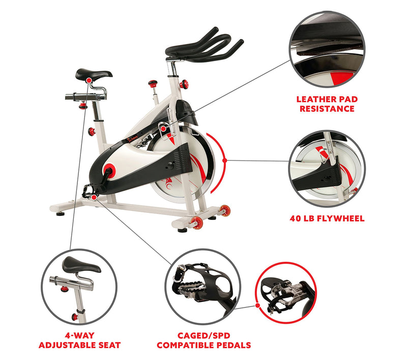 Sunny Health & Fitness SF-B1509 Belt Drive Premium Indoor Bike — View 3