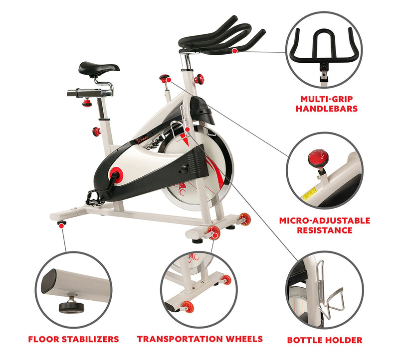 Sunny Health & Fitness SF-B1509 Belt Drive Premium Indoor Bike — View 4
