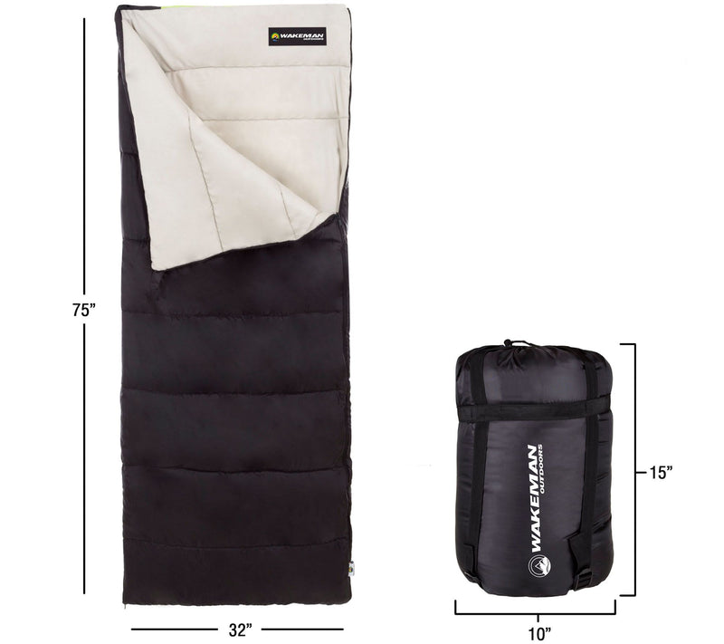 Wakeman Outdoors 2-Season Sleeping Bag with Carrying Bag — View 6