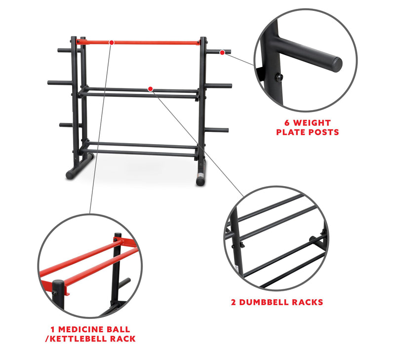 Sunny Health Fitness Multi-Weight Storage RackSF-XF921036 — View 5