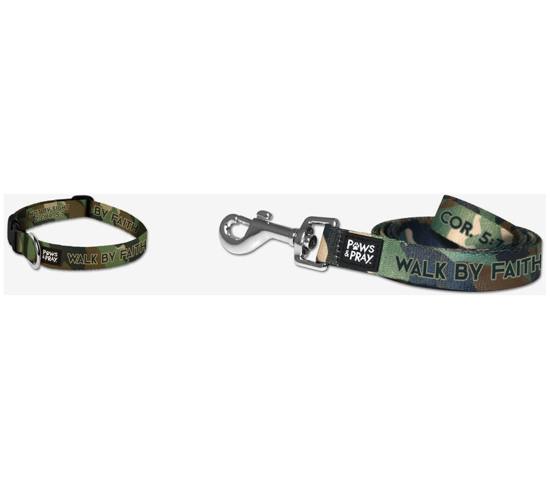 Paws & Pray Pet Collar and Leash Bundle - XS — Main view