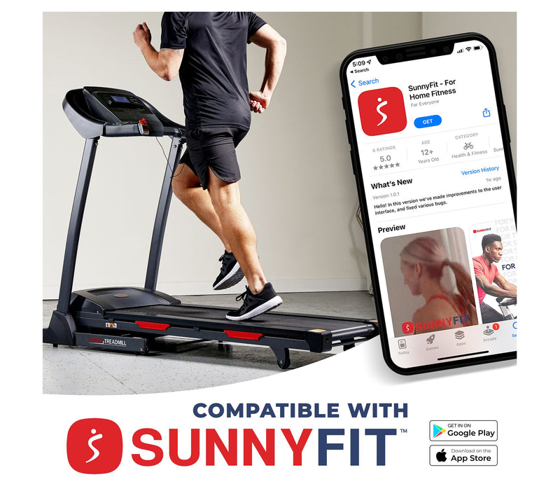 Sunny Health Fitness Premium Smart Treadmill with Bluetooth — View 10