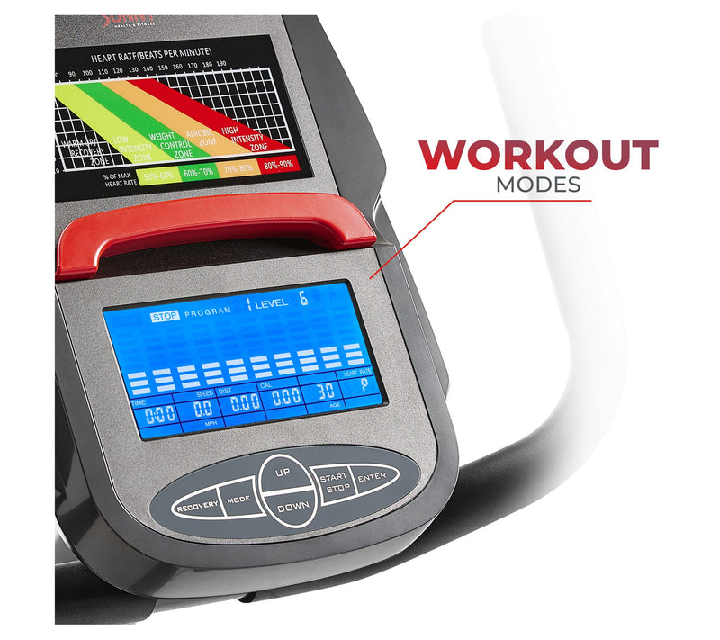 Sunny Health Fitness Premium Recumbent Bike w/SunnyFit App — View 6