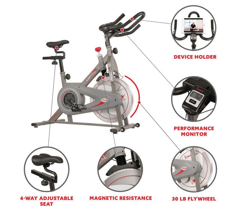 Sunny Health & Fitness Synergy Indoor Cycling B ike — View 5