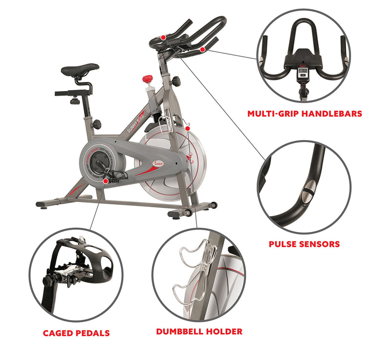 Sunny Health & Fitness Synergy Indoor Cycling B ike — View 6