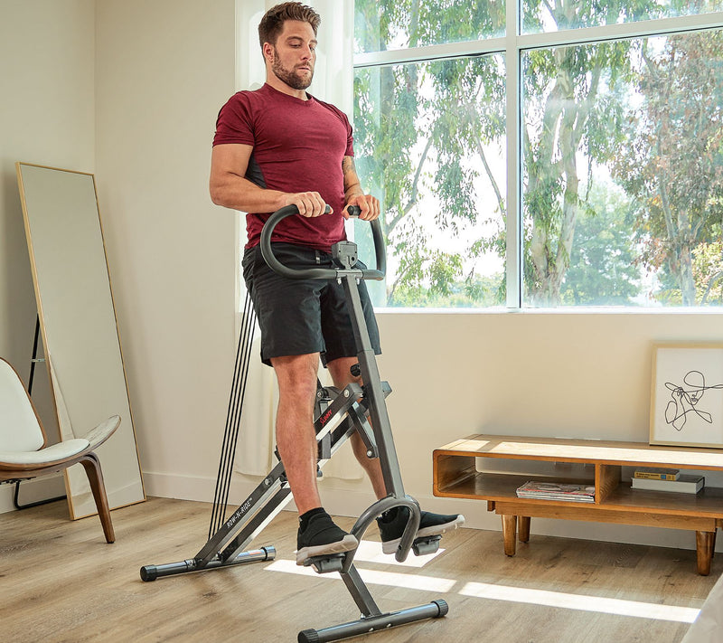 Sunny Health & Fitness Row-N-Ride Plus AssistedSquat Machine — View 10