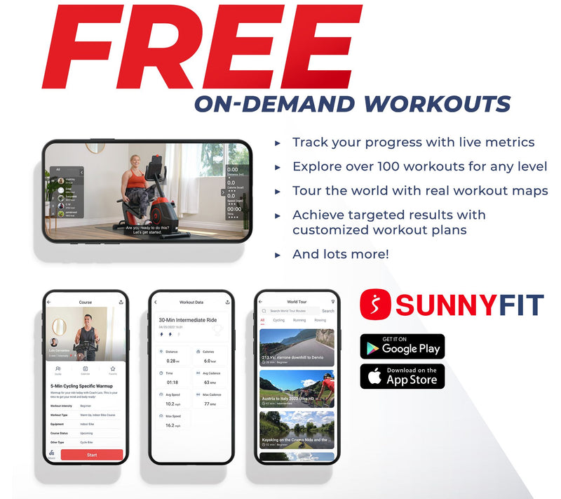 Sunny Health & Fitness Indoor Cycle Bike w/ SunnyFit App — View 10