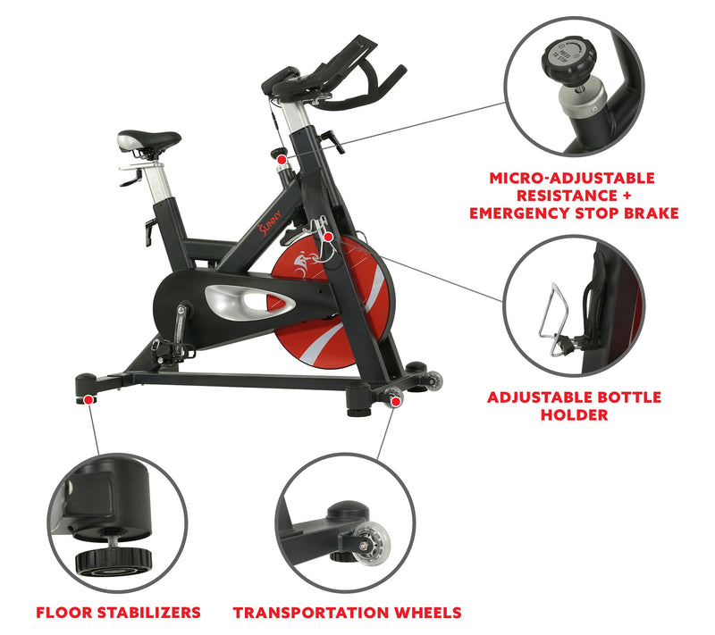 Sunny Health & Fitness Evolution Pro II Magneti c Cycle Bike — View 9