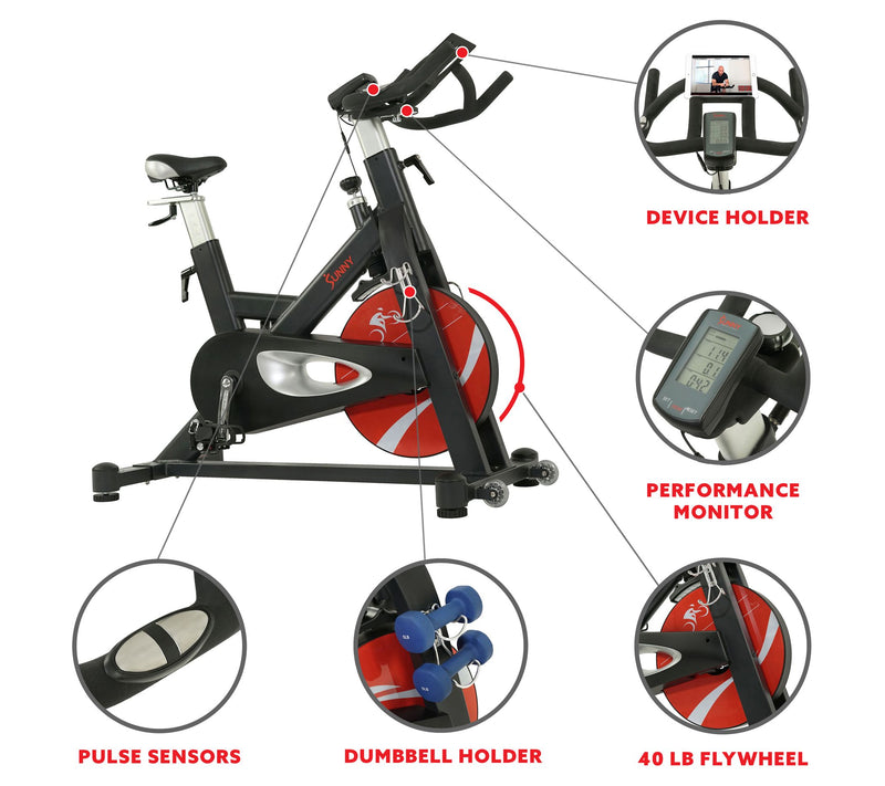 Sunny Health & Fitness Evolution Pro II Magneti c Cycle Bike — View 7