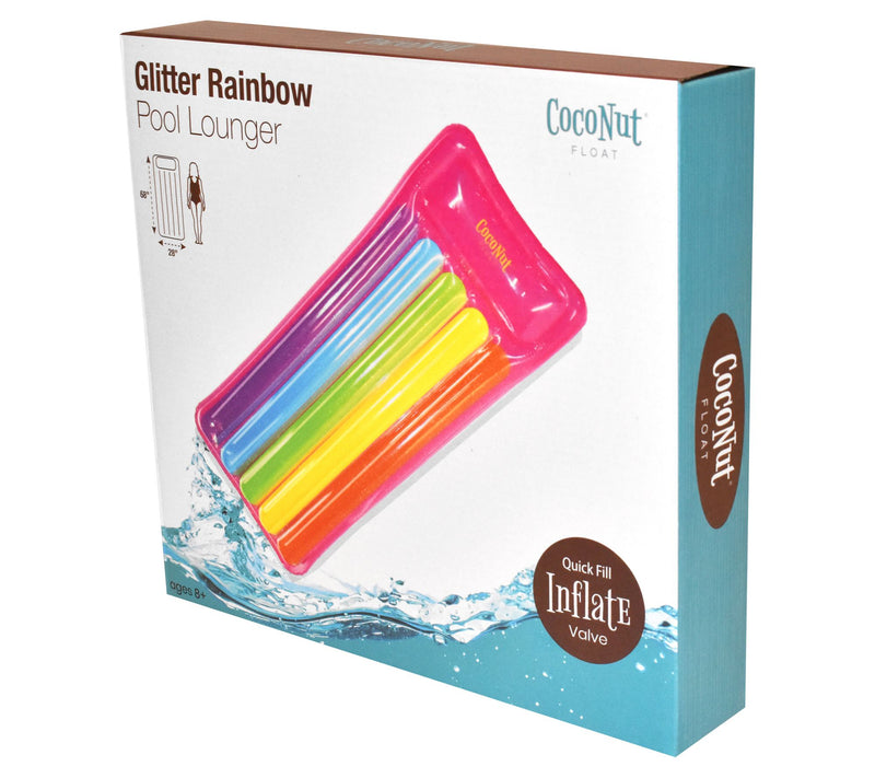 CocoNut Outdoor Glitter Rainbow Pool Lounger — View 6